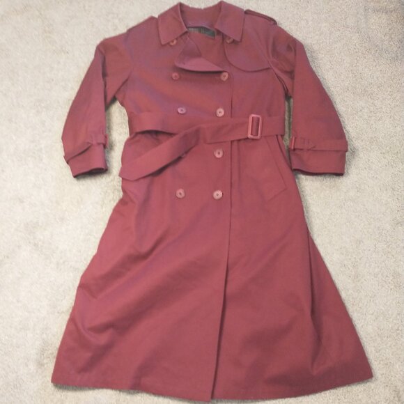 London Fog Jackets & Blazers - London Fog Trench Coat Womens Size 8 Petite Double Breasted Coat With Belt